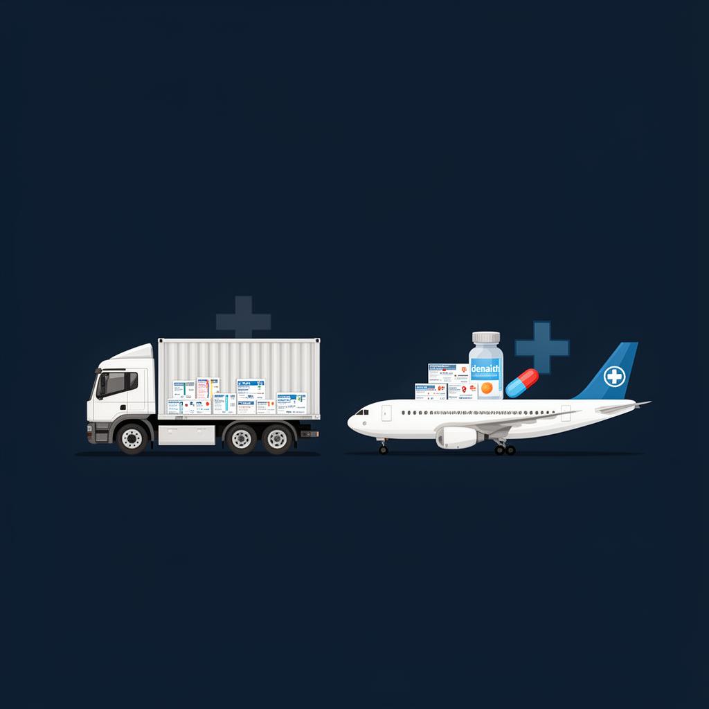 Transportadora e avião cargo movimentando medicamentos sob vigilância sanitária